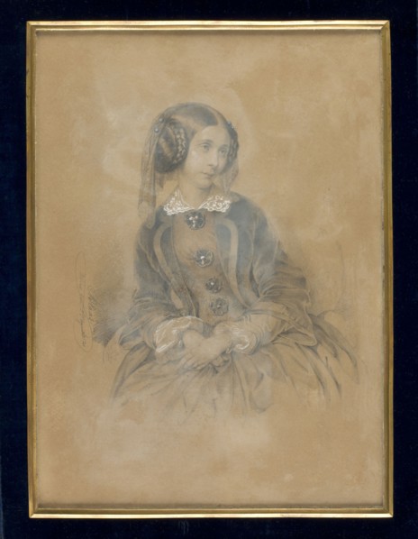 Portrait of a young woman in a crinoline – Seweryn née Potocka? 1795–1871 1st degree v. Izydorowa