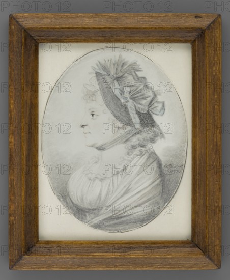 Portrait of an Elderly Woman Wearing a Hat in Profile, Taubert, Gustav Friedrich Amalius 1755-1839