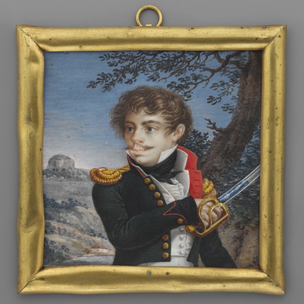 Portrait of a lieutenant of the artillery of the Duchy of Warsaw, Malcz, Karol 1797–1867 author,