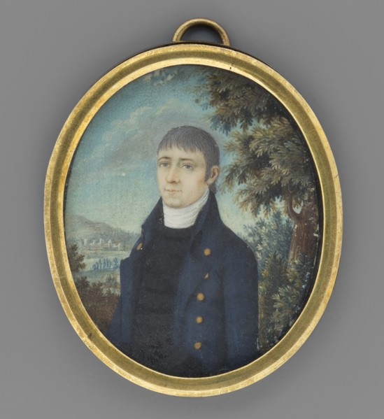 Portrait of a man, unknown painter, Krzeszowice Lesser Poland Voivodeship, plants, trees, man,