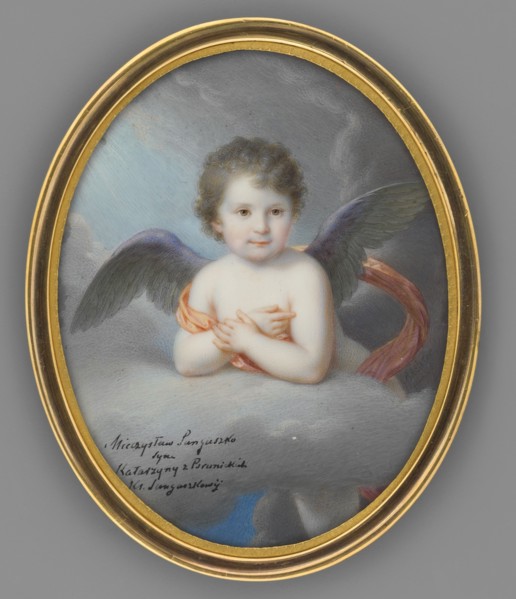 Mieczyslaw Sanguszko-Kowelski 1807-1813 as a little angel, commemorative portrait, Richter, Anton