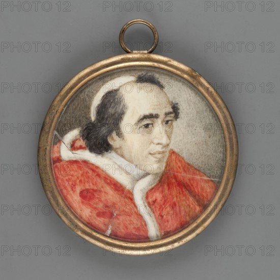 Pope Pius VII 1742–1823. After Bianca Boni fl. 1800–1845. Miniature, 1804, height 4.7 cm. Bust