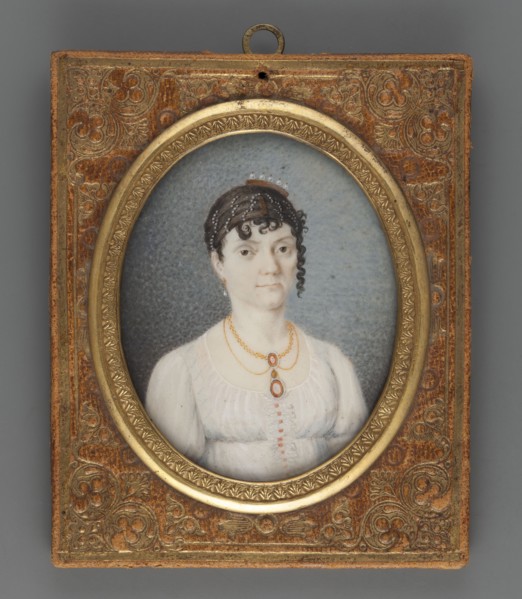 Baroness Schwerin, Martina Törngren von Schwerin? 1789–1875, Swedish writer; miniature portrait,