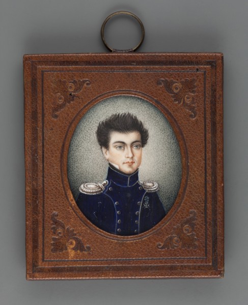 Captain of the Riflemen Józef Maciej Wentzl? 1796–1857, unknown author, en face portrait of a man