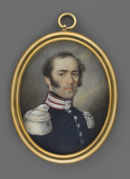 General Karol Zielinski 1787–1835, unknown artist, portrait en trois-quarts of a man; miniature