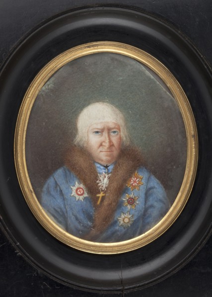 Portrait of the Bishop of Minsk, Jakub Ignacy Dederko 1751–1829, in a blue coat; artist, clergy, en