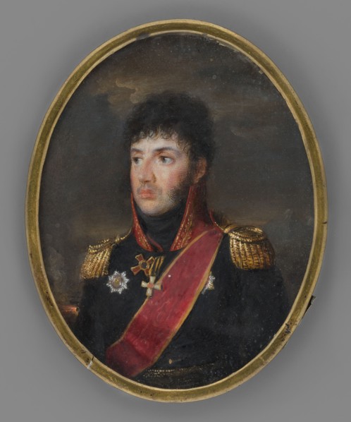 Portrait of Russian General Pyotr Alexandrovich Davydov?, Dove, fl. 1820 painter, Dawe, George