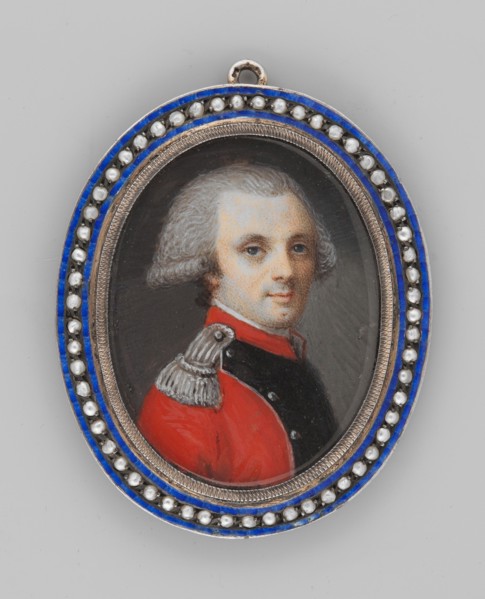 Portrait of an officer, unknown painter; soldiers epaulettes; young man; shoulder-length portrait;