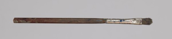 Jan Stanislawski's flat brush; Jan Stanislawski 1860–1907, painter. Painting accessory flat brush