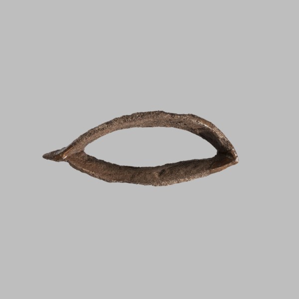 Eye setting, Small eye setting, possibly from a child's sarcophagus mask or a figurine's face,