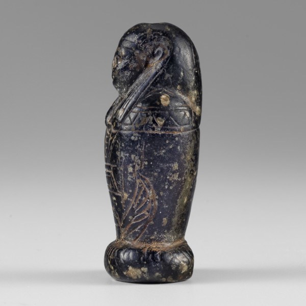 Amulet — god Osiris in hydria; maker, Osiris canopic figure; Egyptian deities, Egyptian religion;