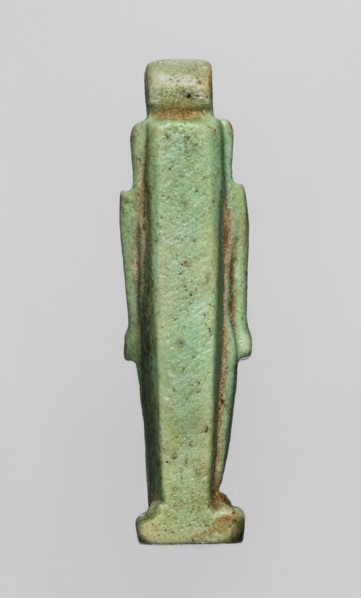 Amulet — god Thoth; object made of green faience; Late Period, Egypt 664–332 BC; amulet; height 5