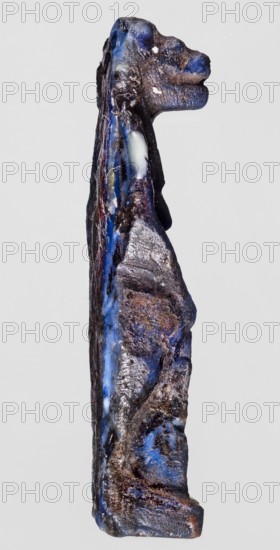 Amulet — goddess Toeris;, Dark blue glass. Ptolemaic Period, 332–30 BC, Egypt. Amulet. Height 4.4