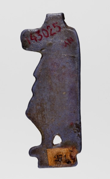 Amulet - goddess Toeris; Navy blue glass slight violet admixture; 332–30 BC, Ptolemaic Period,