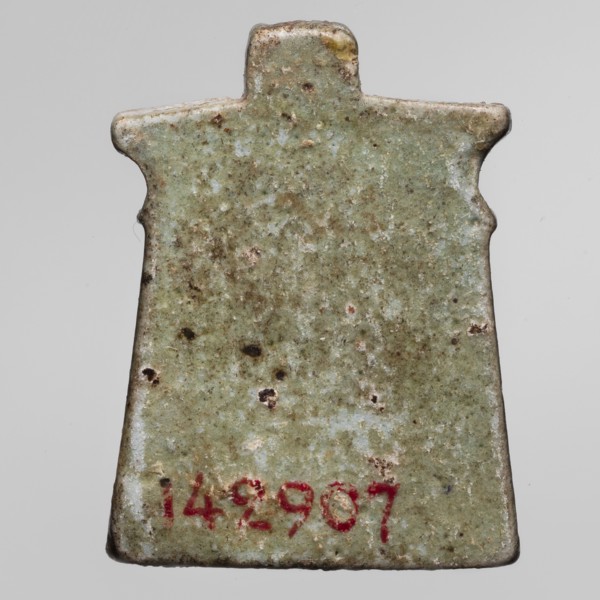 Amulet - naos, bulls, naos, udjat eyes, Apis myth., solar discs, sacred animals; depicting bulls,