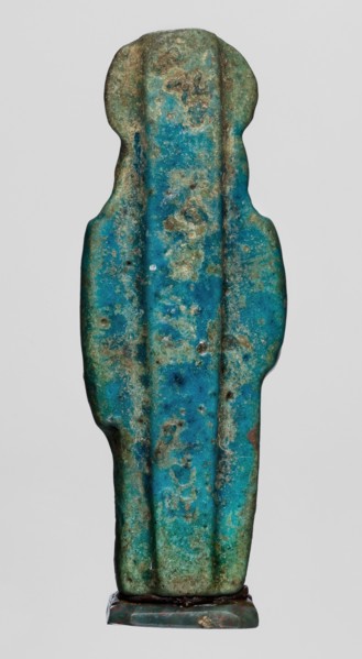 Amulet — figurine of a lion-headed goddess Sekhmet? standing with a solar disk with a uraeus on her