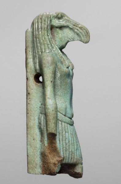 Amulet — god Thoth; amulet depicting Thoth Egyptian deity; Egyptian religion; Late Period, 26th