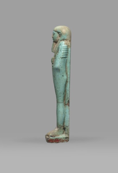 Ushabti Psamtyk-seneb, Wigs, funerary figurine, hieroglyphs, beards facial hair, Psamtyk-seneb ca.