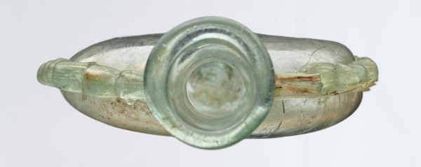 Ampoule, Egyptian workshop, 3rd century, Roman Empire 27 BC–476, vessel, height 12 cm, width 7.3