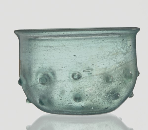 Bowl decorated with knobs; hemispherical shape with pinched projections; maker, 3rd–4th century AD.