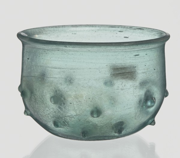 Bowl decorated with knobs; hemispherical shape with pinched projections;, 3rd–4th century AD;