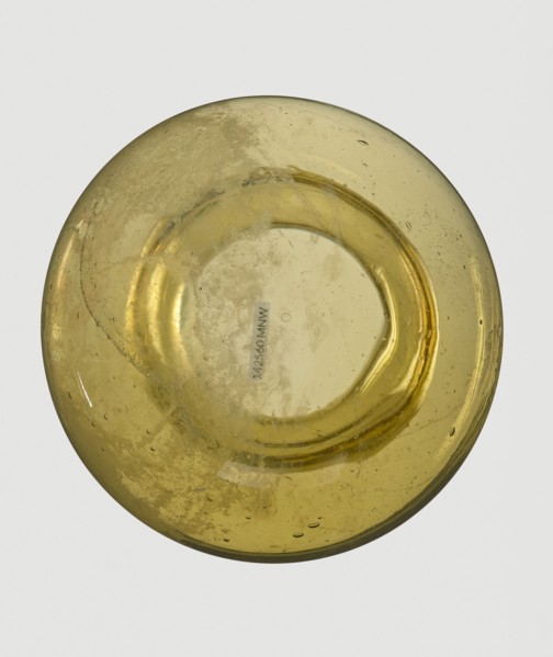A viceless vessel, Goluchów Greater Poland Voivodeship, below the edge a glass thread is applied