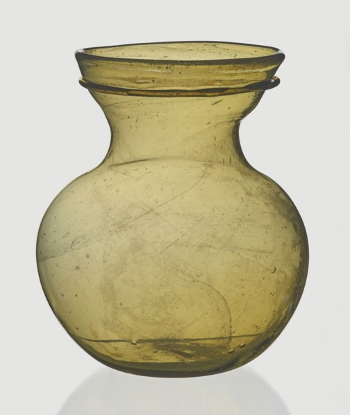 A viceless vessel, unknown,  author, Goluchów Greater Poland Voivodeship, Below the edge a glass