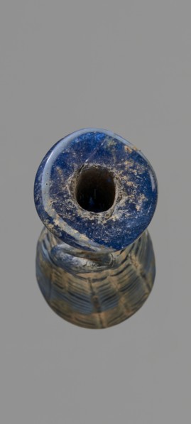 Alabastron with feathered decoration, Egyptian workshop, 6th–4th century BC, vessel; alabastron;