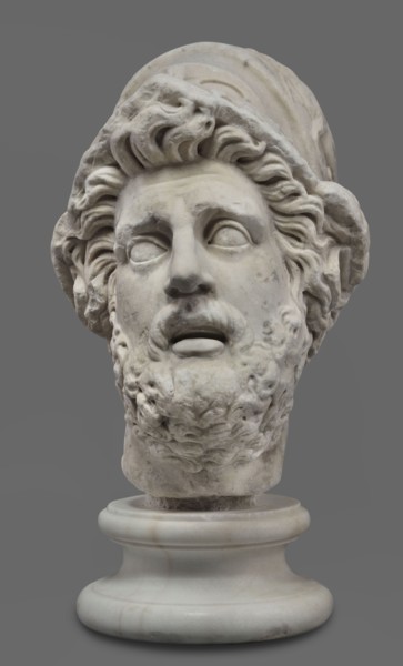 Head of Menelaus from the Menelaus Carrying the Body of Patroclus group, unknown artist. Head of a