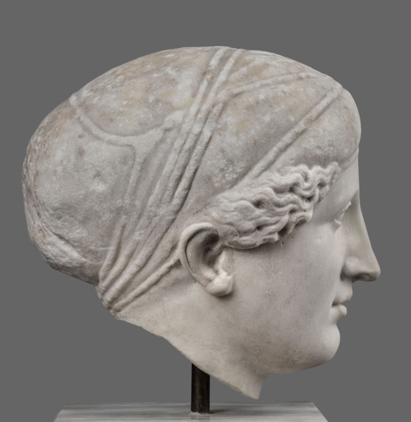 Head of Sappho Head of a Woman of the Kora Albani type, unknown Roman workshop. Sappho ca. 610–580