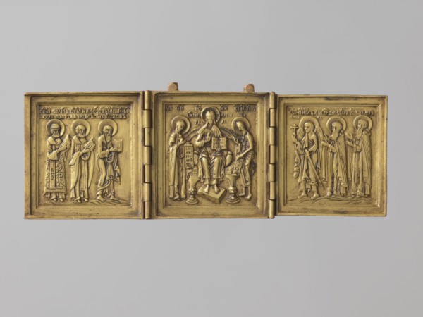 Triptych: Deesis with Saints Zosima and Savvatiy Solovetsky, Unknown Pomeranian Old Believers