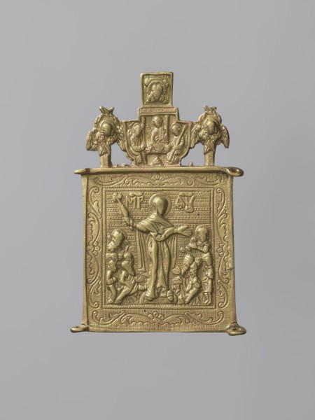 Middle wing of a triptych: Our Lady Consolation of All the Afflicted, Russian workshop, Mary mother