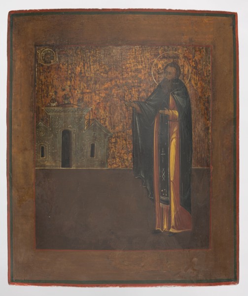 Icon: St. Monk Macarius. Provincial workshop. Icons; monks; Macarius Kalazinski St., 1400–1483 .