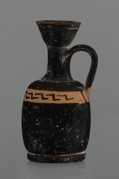 Black-finned aryballois lekythos, /workshop., repossession Silesia. Lekythos, black-finned pottery.