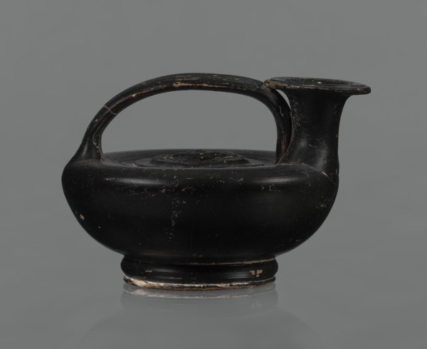 Black-finished askos, unknown Campanian workshop, repossession Silesia, black-finished pottery,