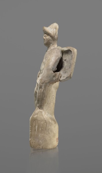 Terracotta gladiator figurine, unknown Southern Italian workshop, terracotta, male figurines.
