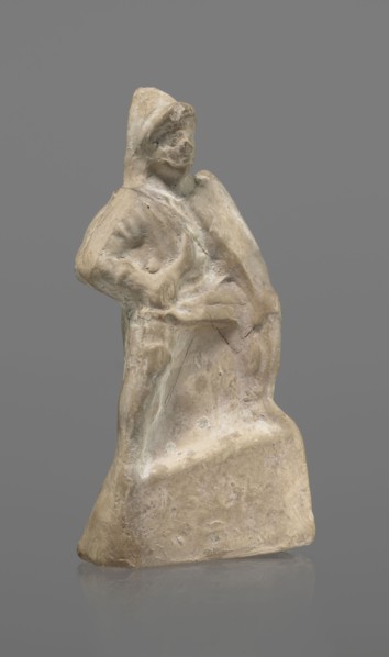 Terracotta gladiator figurine, unknown Southern Italian workshop, terracotta, male figurines.