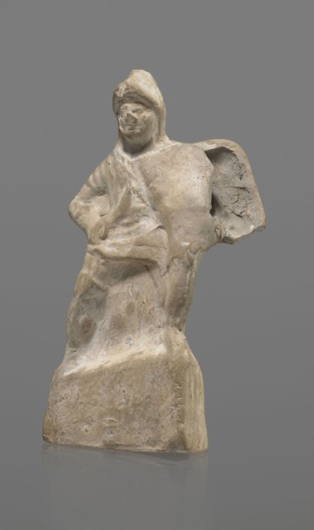 Terracotta gladiator figurine, unknown Southern Italian workshop, terracotta, male figurines.