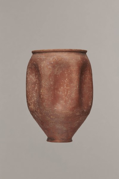Rippled beaker miniature version, unknown Germanic workshop from Cologne?, hard-fired clay,