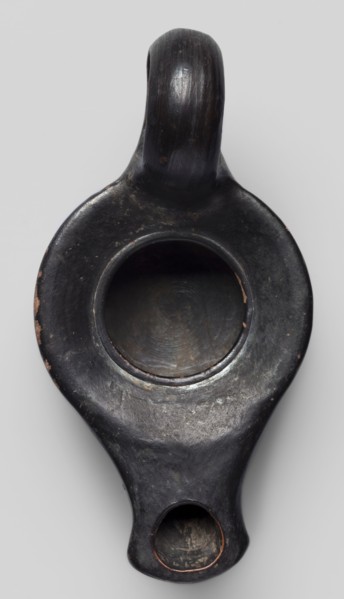Oil lamp, unknown Attic workshop; oil lamp, single-burner, lighting; scene: gallery/classical?; end