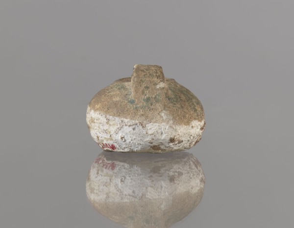 Oil lamp, Islamic art, Persian, utility ceramic for everyday use. Oil lamp with a round container