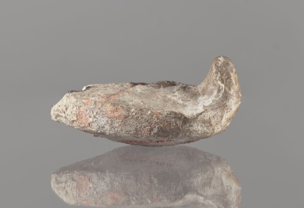 Oil lamp, Islamic art, Arabic culture; oil lamp in pottery with conical handle and traceably marked