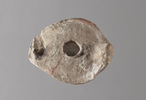 Oil lamp, maker, Islamic art; Arabic culture; oil lamp; Arabic pottery; utility pottery; everyday
