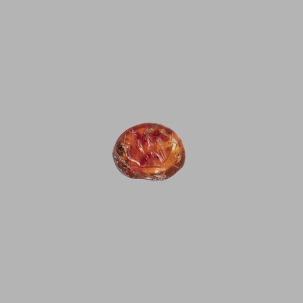 Gemma intaglio with a depiction of an eagle standing on an altar, with cornucopias on the sides;