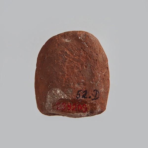 Mold for pressing a figurine of Ptah the dwarf probably made by pressing from a stone matrix. The