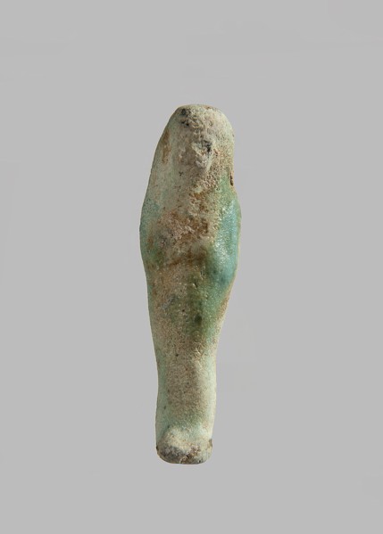 Ushabti, Mass-produced ushabti figurine with very schematic shapes, with a barely marked face and