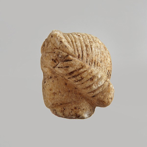 Head of a woman, Roman period, Egypt; figurine; height 5.5 cm, width 3.5 cm, depth 4.5 cm., A small