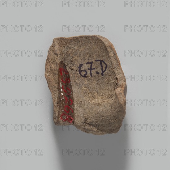 Harpocrates; fragment of a terracotta figurine head of Harpocrates; Hellenistic or Roman period,