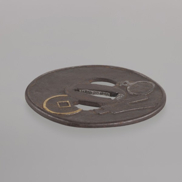 Crossguard tsuba, Umetada,  school, Umetada, Shigeyoshi, / personal slogans / author, Japanese art,