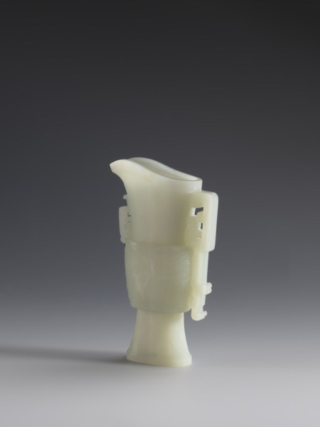 Vase with two taotie masks;, Chinese, Qing dynasty 1644–1911; 18th–19th century; porcelain vessel